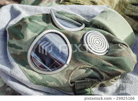 Military gas mask closeup Military gas mask closeup 29925166
