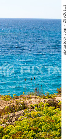 Stone cliff in a beautiful blue sea Cyprus Stone cliff in a beautiful blue sea Cyprus 29926113