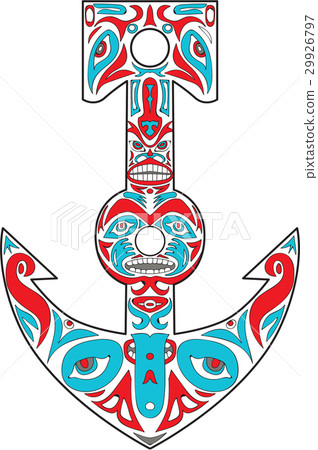 Anchor Totem Pole Northwest Coast Art 29926797