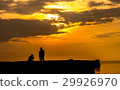 Silhouette sunset 29926970