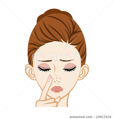 Nose pore blackening Skin care trouble 29927428