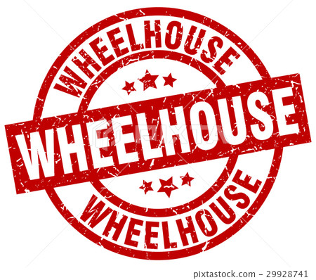 wheelhouse round red grunge stamp 29928741