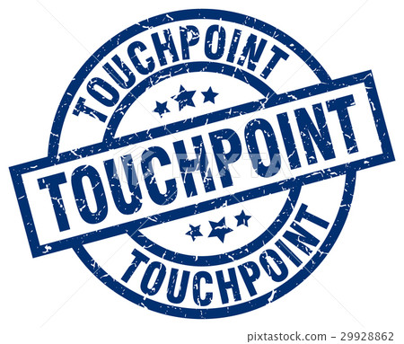 touchpoint blue round grunge stamp 29928862