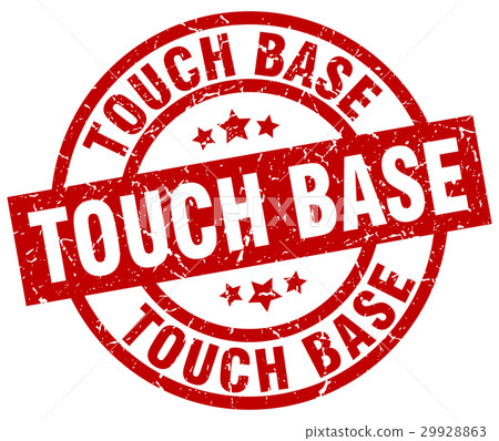 touch base round red grunge stamp 29928863