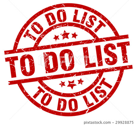 to do list round red grunge stamp 29928875