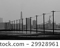 Telegraph pole with sea 29928961