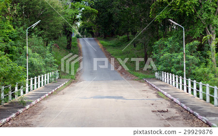 bridge road to mountain background 29929876