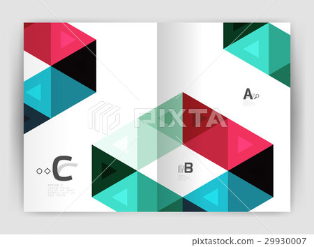 Business brochure or leaflet A4 cover template 29930007