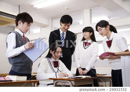 Lesson study school teacher teacher classroom student boys female classmate classmate education learning high school student Lesson study school teacher teacher classroom student boys female classmate classmate education learning high school student 29931552