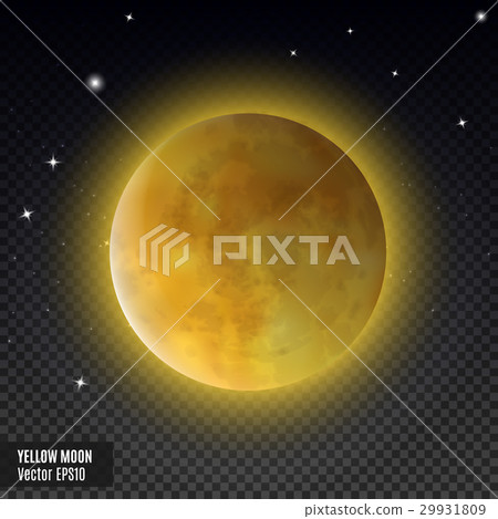 Realistic detailed full blue moon isolated on Realistic detailed full blue moon isolated on 29931809