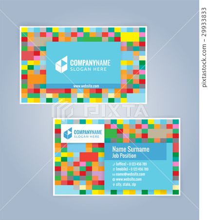 Blue modern business card template 29933833
