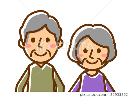 Elderly couple Waist upper smile 29933862