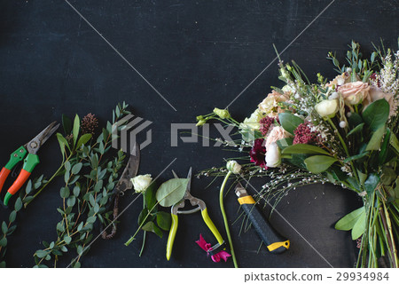 Work florist top view Work florist top view 29934984