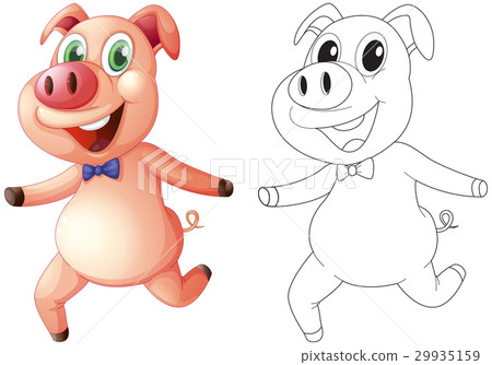 Animal outline for cute pig 29935159