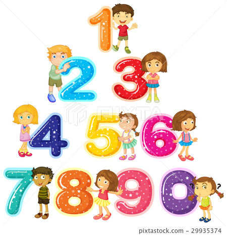 Children and numbers one to zero 29935374