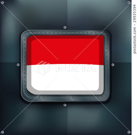 Indonesia flag on metal wall 29935394