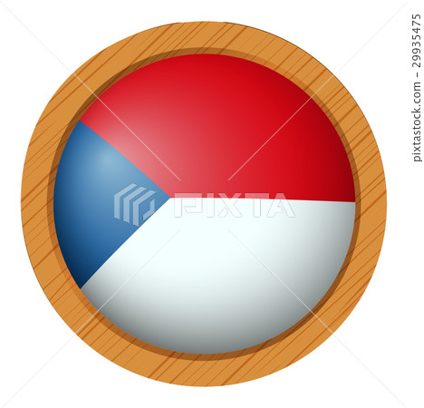 Chile flag on round button 29935475