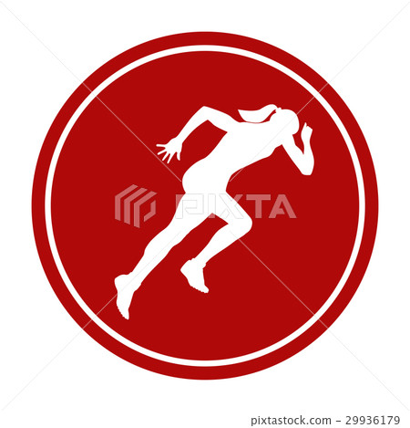 icon sprint running girl 29936179