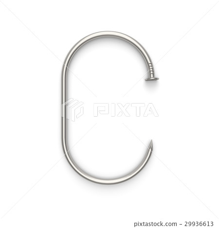 Alphabet made from nails, letter C. Alphabet made from nails, letter C. 29936613