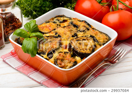 Moussaka - greek casserole with eggplants. 29937084