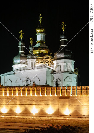 Holy Trinity Monastery in twilight. Tyumen. Russia 29937300