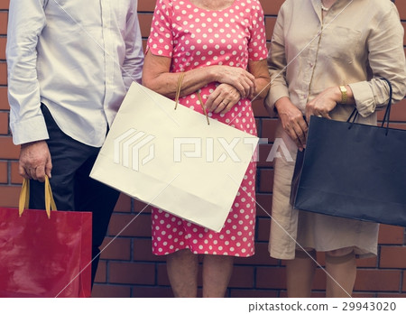 Senior Adult Shopping Bags Lifestyle 29943020