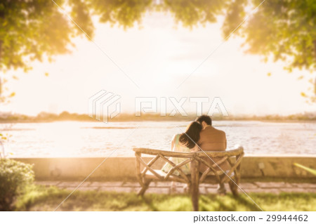 romantic lovers hug with sea ocean romantic lovers hug with sea ocean 29944462