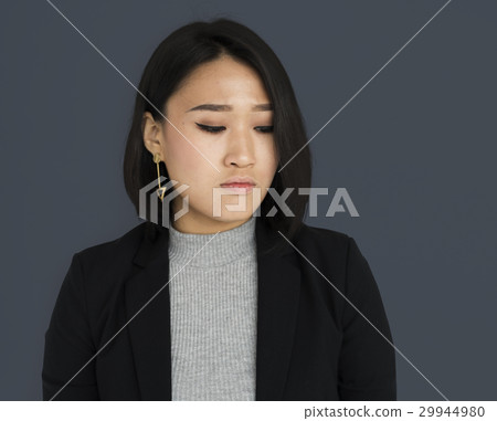Asian Business Woman Unhappy Studio Asian Business Woman Unhappy Studio 29944980