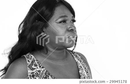 Studio People Shoot Portrait Isolated on White Concept 29945178