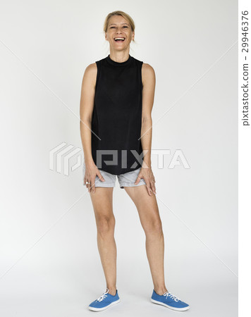 Woman Emotion Expression Studio Portrait 29946376