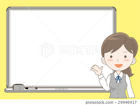 女A在白板上解釋 29946917