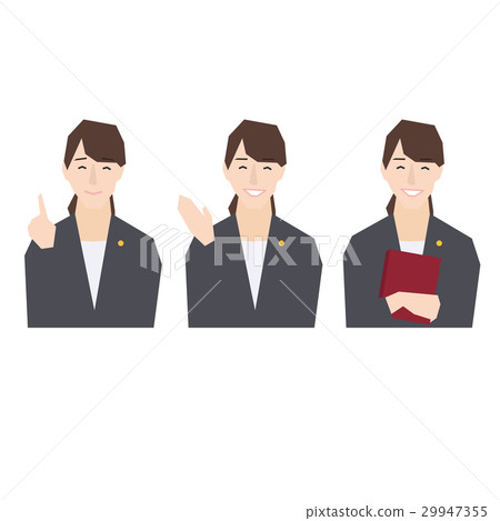 Lawyer of law counselor Variant material of women's vector illustration 29947355