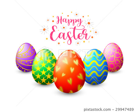 Happy Easter with variety of Easter eggs,  29947489