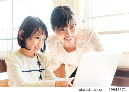 Elementary school, classroom, personal computer learning Elementary school, classroom, personal computer learning 29948871