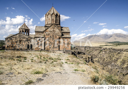 View  on the monastery Ohanavank over precipice  29949256