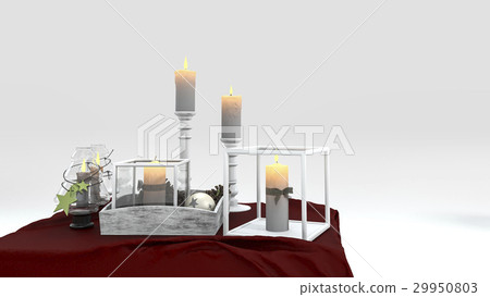 3d rendering christmas decor candle 29950803