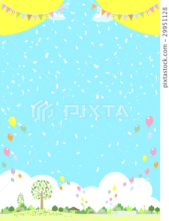 Natural landscape Confetti snow balloon 29951128