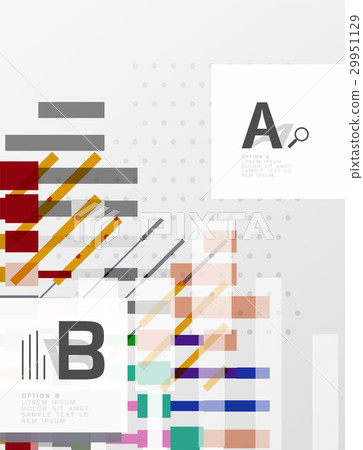 Colorful lines, rectangles and stripes with option 29951129