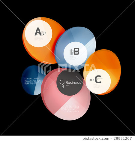 Glass color circles - infographic elements on 29951207