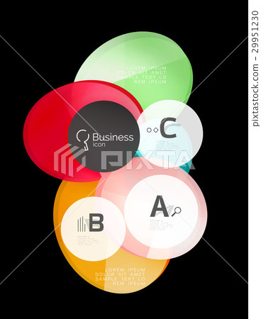 Glass color circles - infographic elements on 29951230
