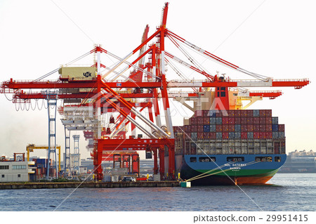 橫濱港的集裝箱碼頭 29951415