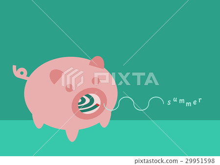 Mosquito coil incense pig summer illustration 29951598
