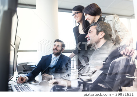 Business team working in corporate office. 29951631
