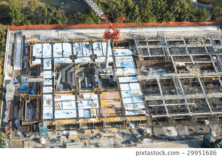Large scale high-rise apartment high-rise building Construction site image bird's-eye view shooting Large scale high-rise apartment high-rise building Construction site image bird's-eye view shooting 29951686