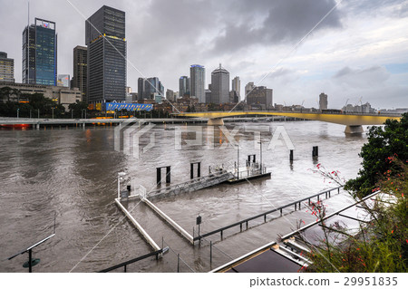 Brisbane River during big flood event 29951835