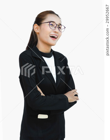 portrait of asian businesswoman isolated on white portrait of asian businesswoman isolated on white 29952667