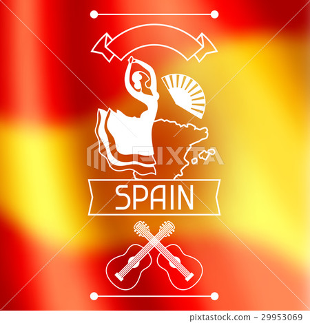 Traditional spanish flamenco. Spain background 29953069