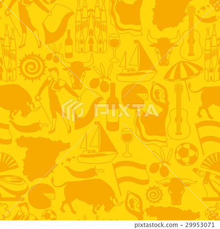Spain seamless pattern. Spanish traditional 29953071