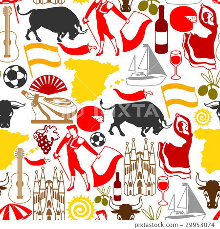 Spain seamless pattern. Spanish traditional 29953074