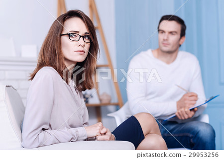 Beautiful unhappy woman thinking about her Beautiful unhappy woman thinking about her 29953256